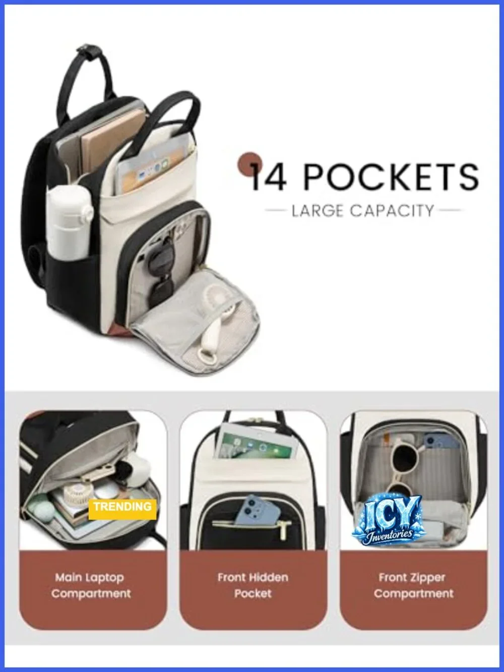 Women's Mini Nylon Backpack Purse Travel Work Bag